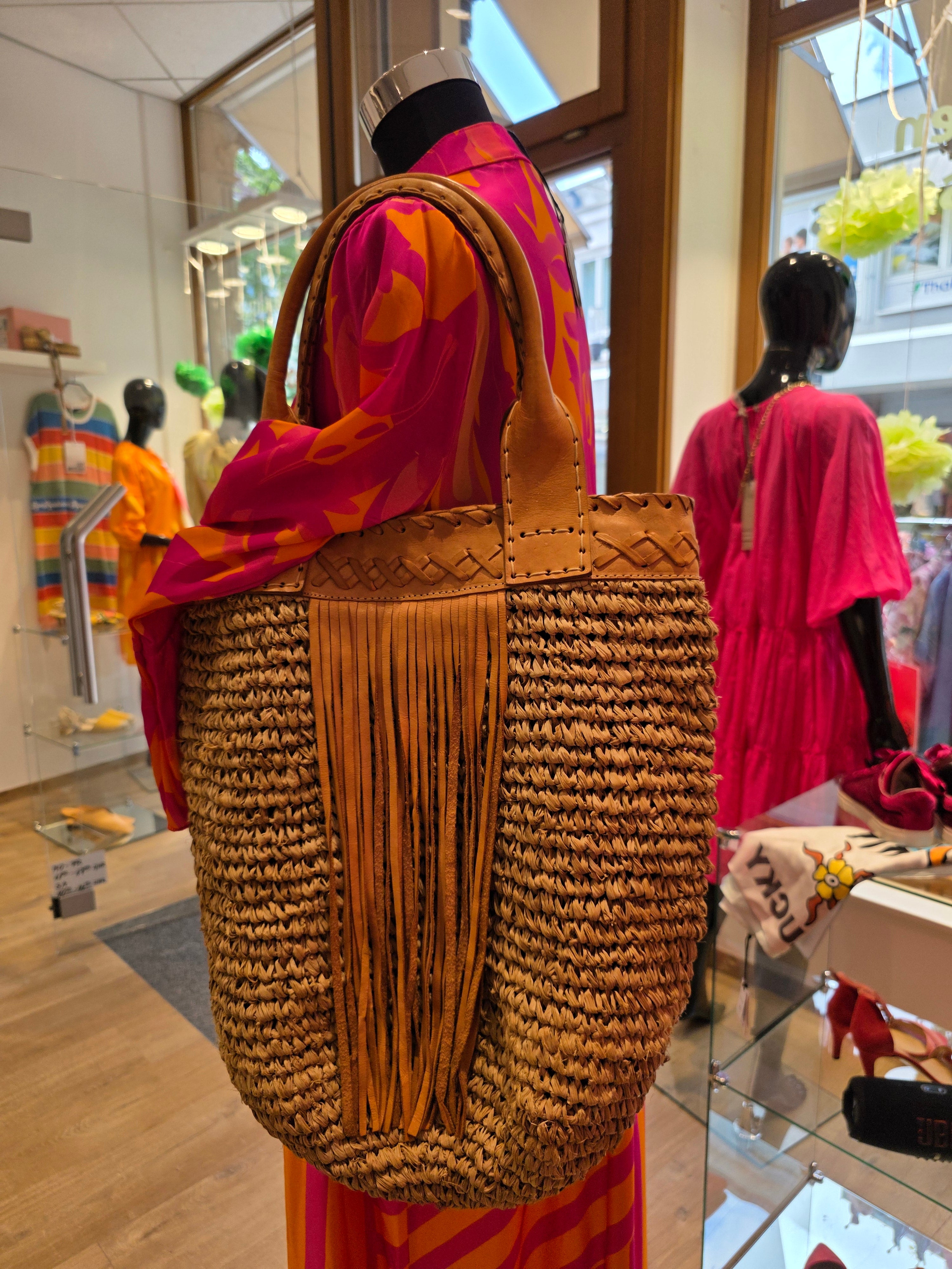 HANDARBEIT IBIZA LOOK BASTTASCHE SHOPPER